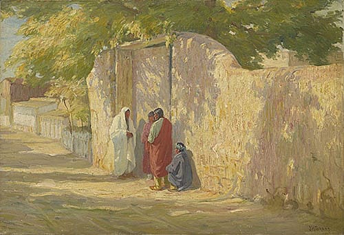 Old Street in Taos -- from Gate